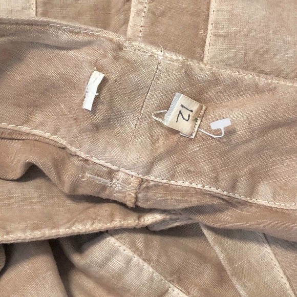 NWOT Sundance Organia Lace Pants Size 12 Linen Cotton Blnd Relaxed Fit Rose Dust - Picture 8 of 9